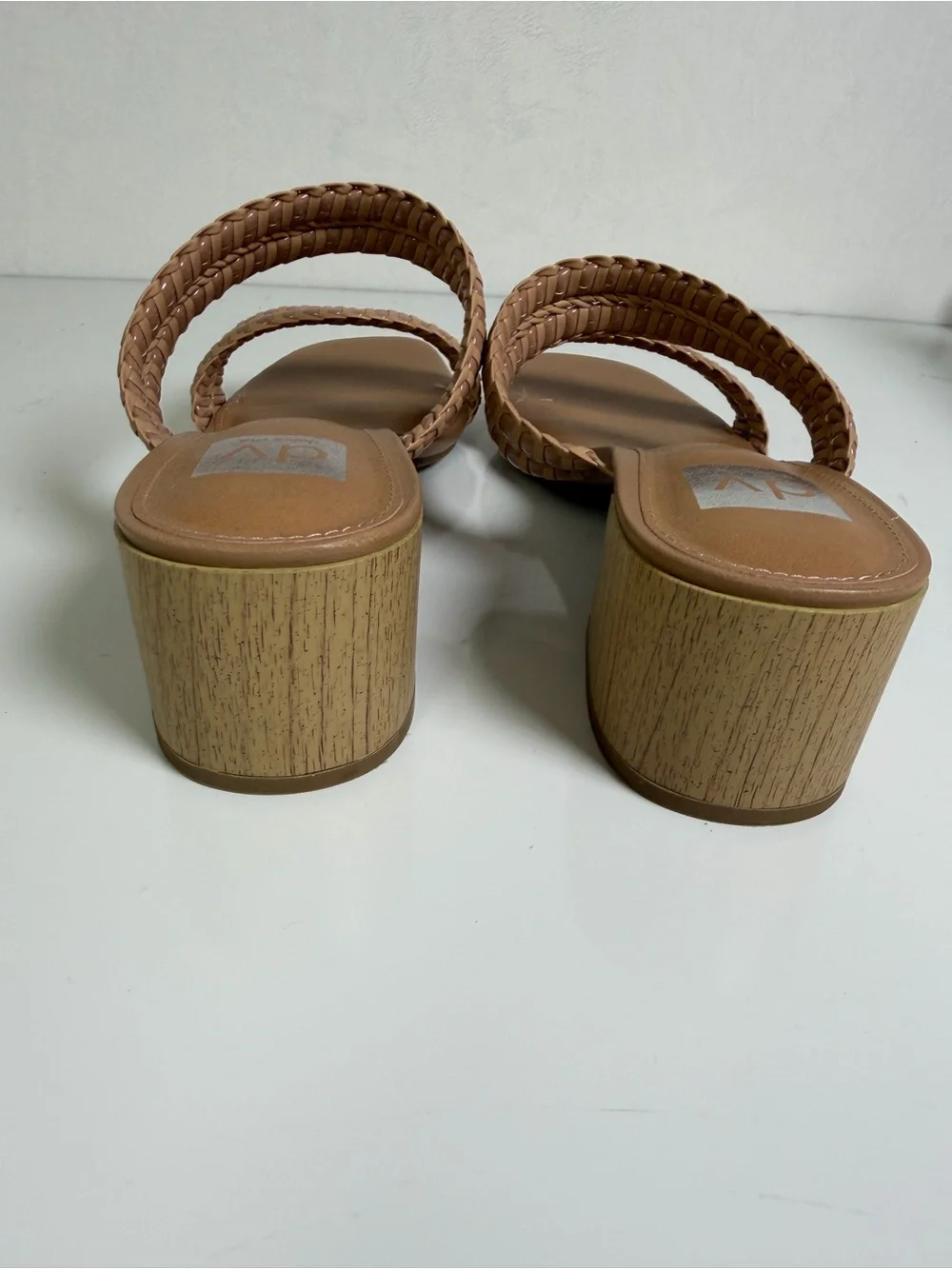 DV by Dolce Vita Santana Women’s Size 10 Tan Braided Block Heel Slide Sandals
